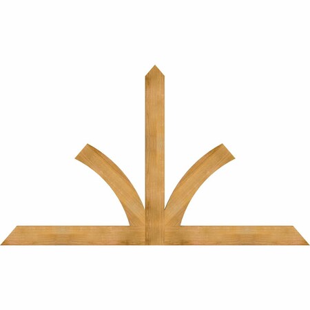 Ekena Millwork Richland Rough Sawn Timber Gable Bracket, Western Red Cedar, 96"W x 56"H x 2"D x 6"F, 14/12 Pitch GBW096X56X0206RIC00RWR